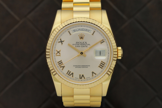 A Rolex watch.