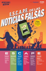 Newseum's How to Escape Junk News Poster in Spanish